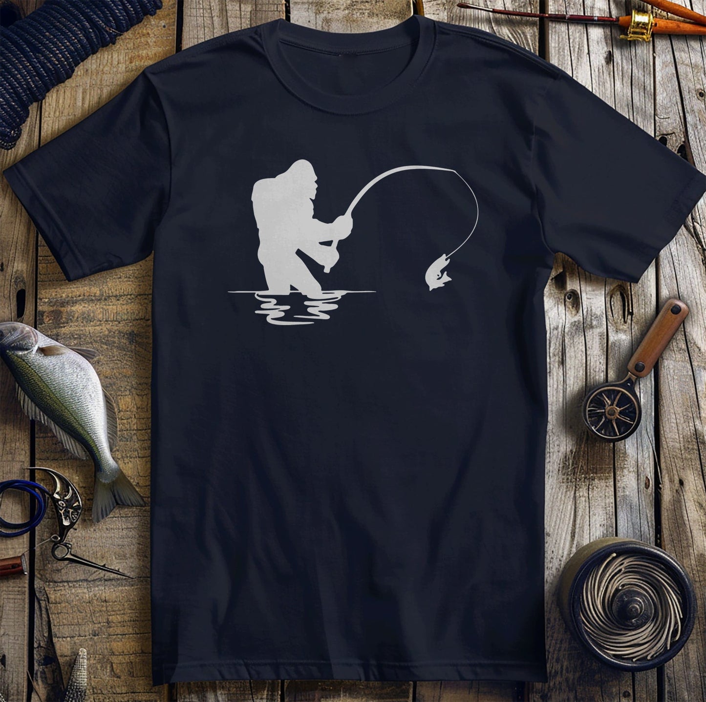 Bigfoot Fishing 2 T-Shirt