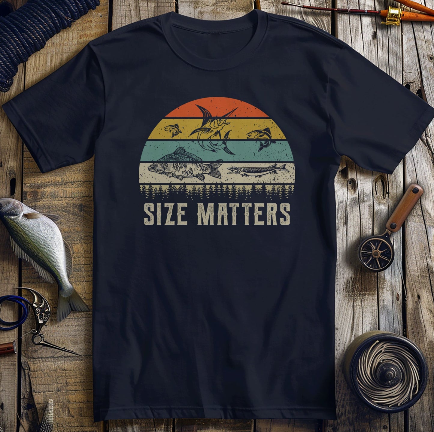 Size Matters Funny Fishing T-shirt
