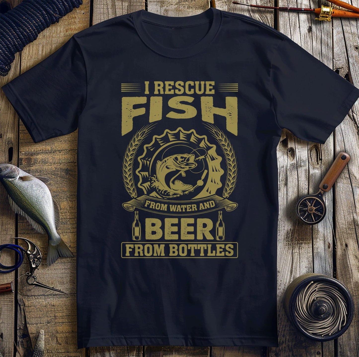 Rescue Fish & Beer T-Shirt