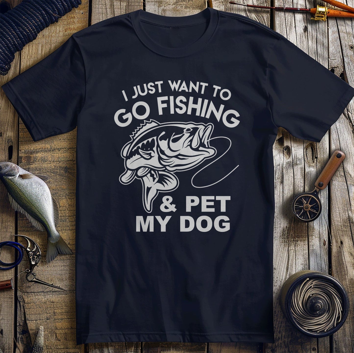 Fishing Pet Dog T-shirt