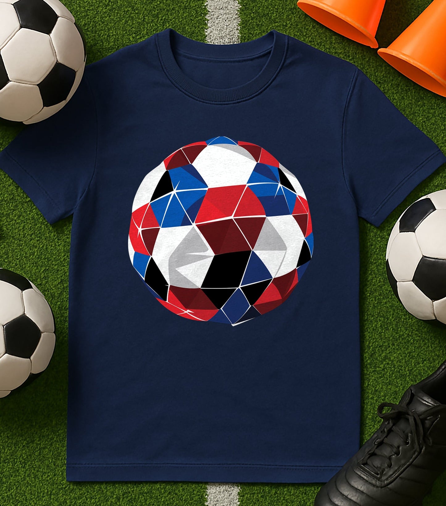 Football-Geometri T-Shirt