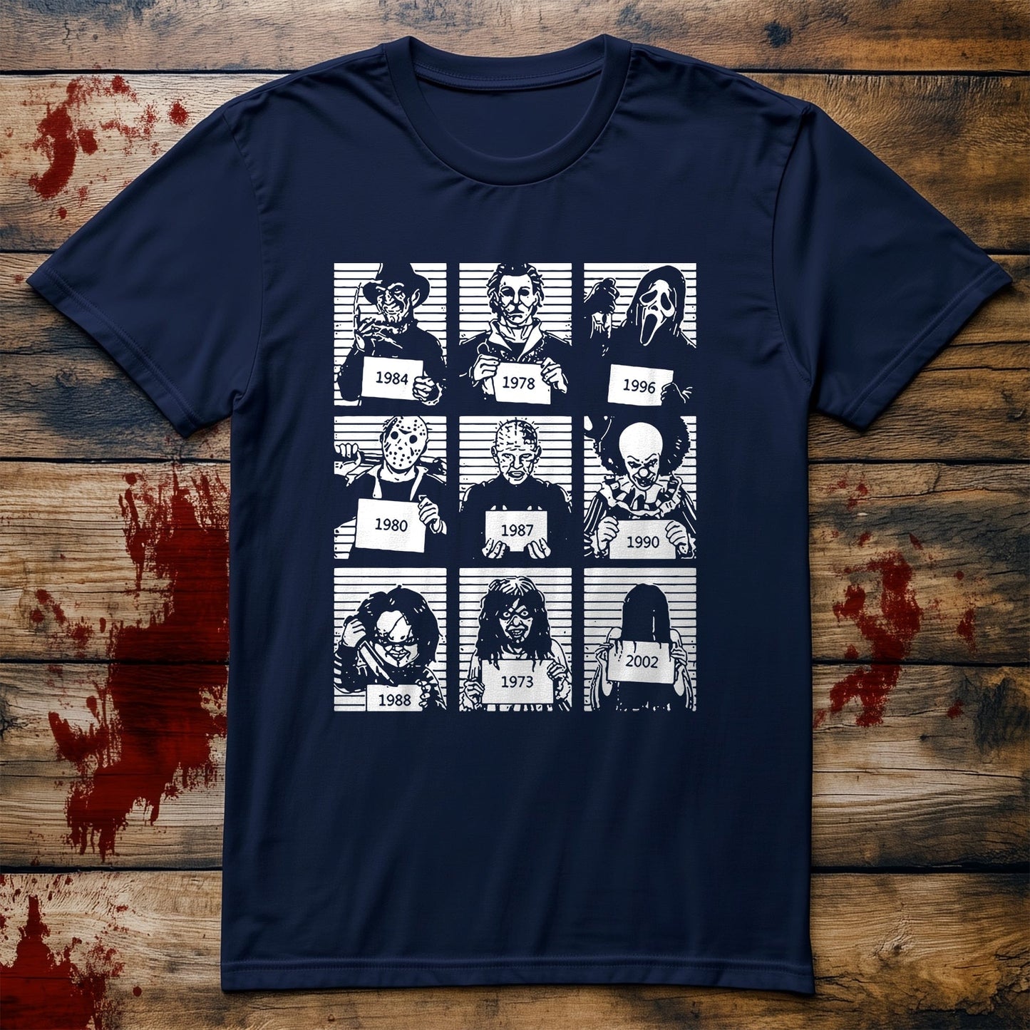 Horror Movie Mug Shot T-shirt