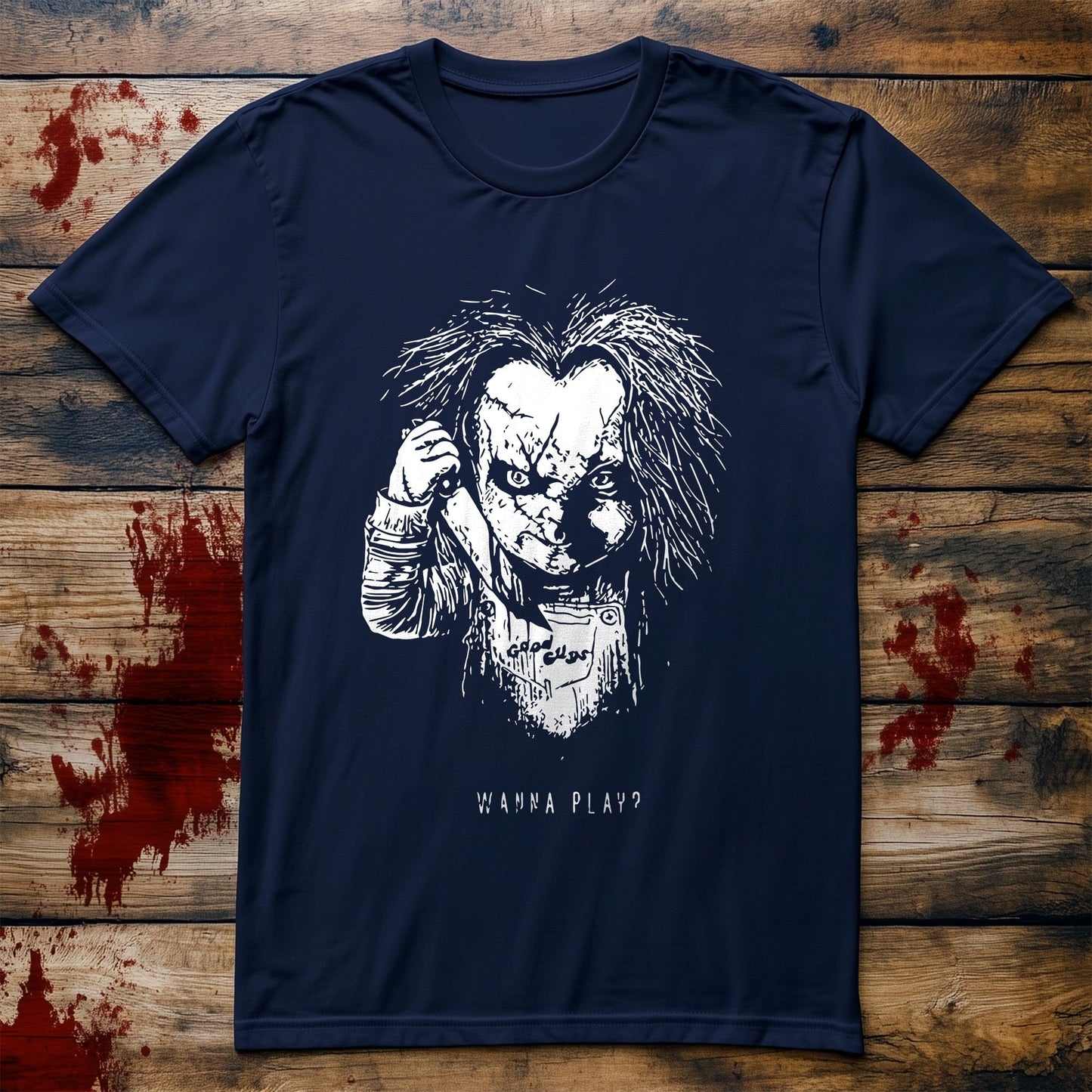 Wanna Play Chucky? Funny Clown T-shirt
