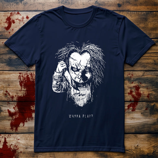 Wanna Play Chucky? Funny Clown T-shirt
