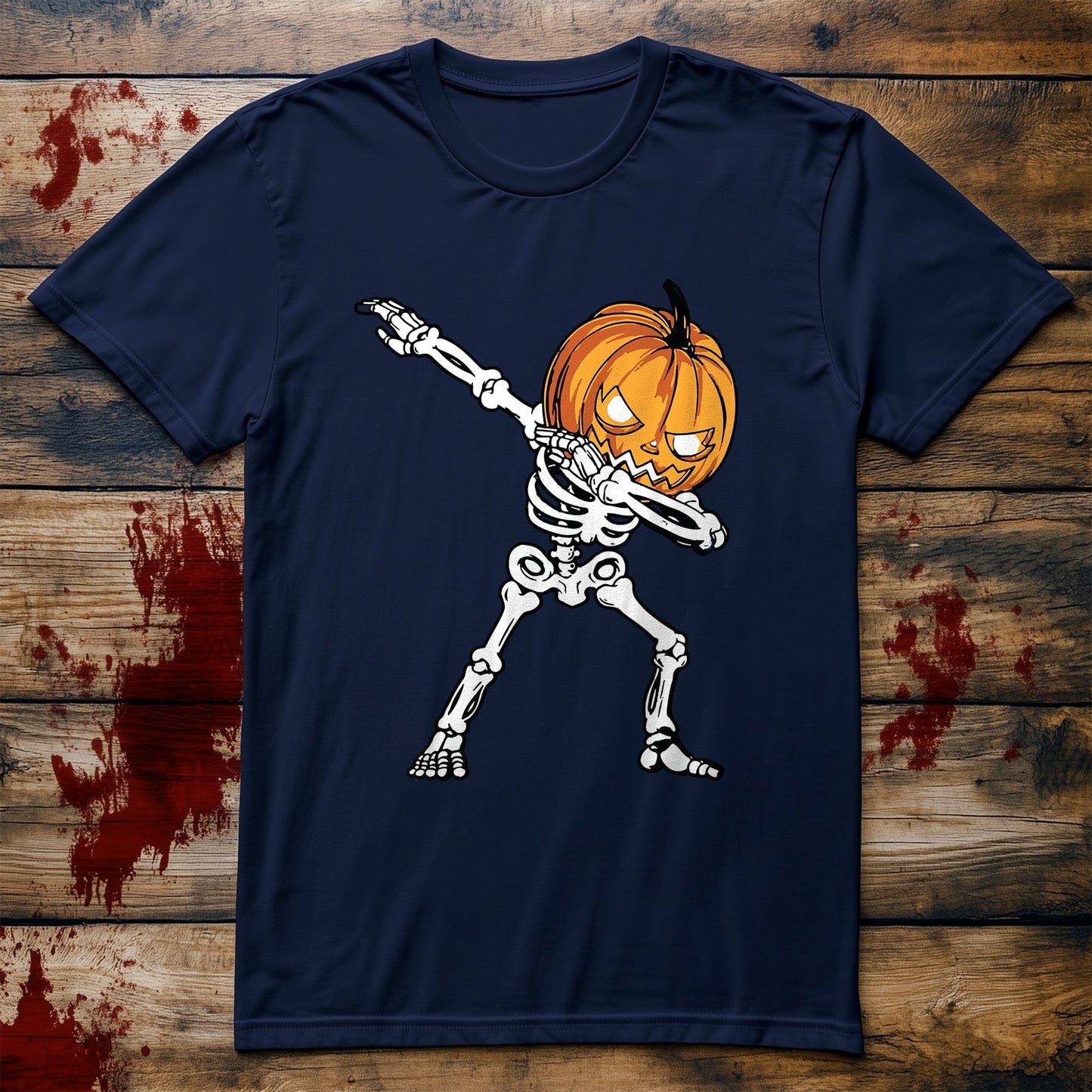 Pumpkin Dabbing Skeleton T-Shirt ‚Äì