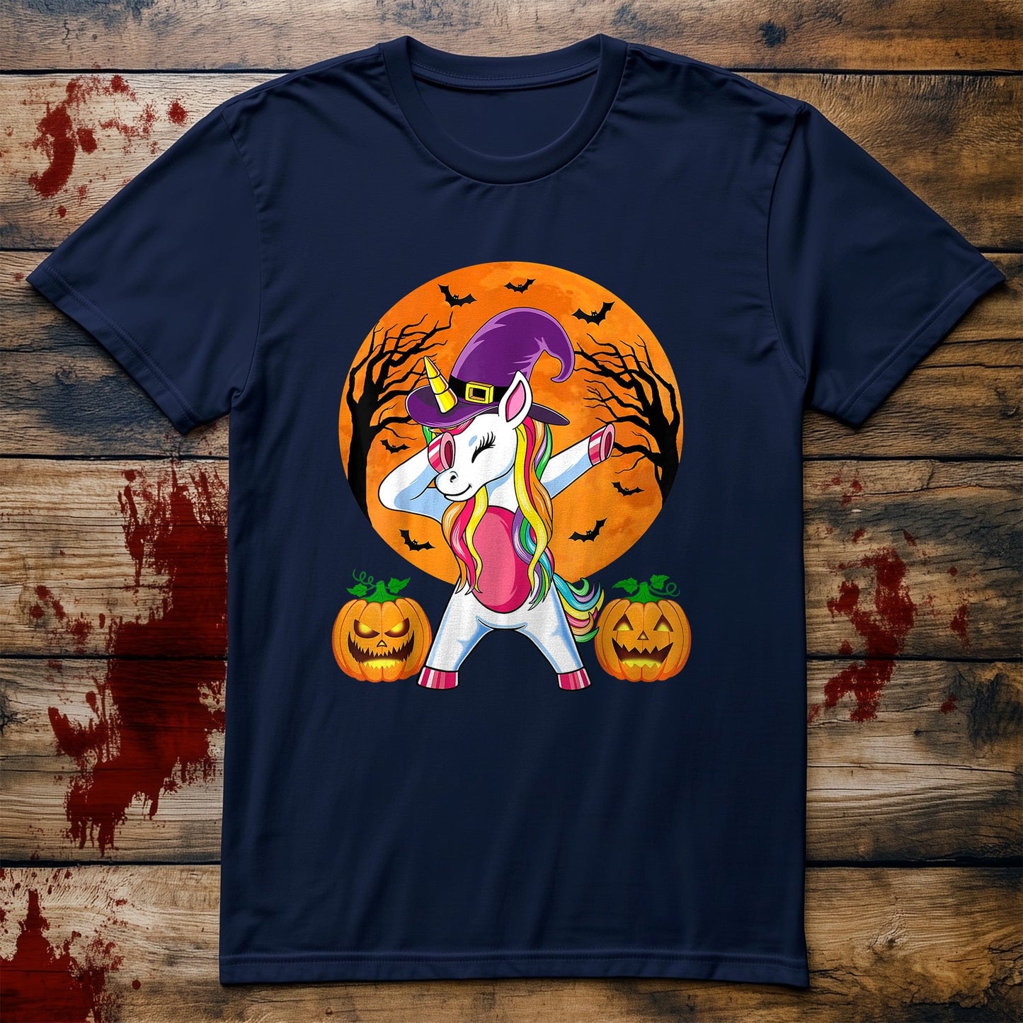 Witchy Unicorn Halloween T-Shirt -