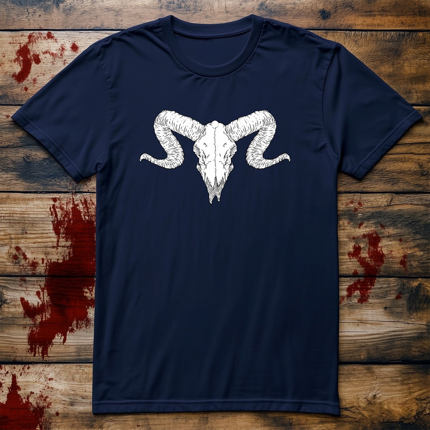 Hail Satan Ram Skull T-Shirt