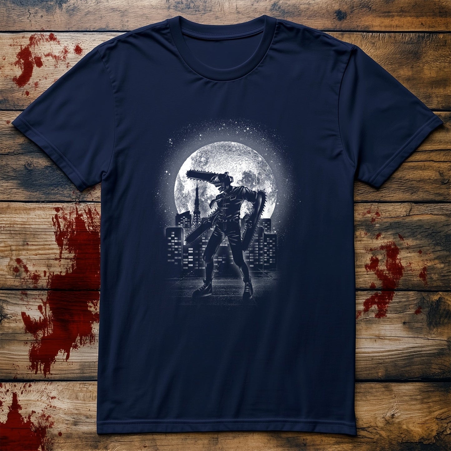Moonlight Chainsaw Zombie T-shirt