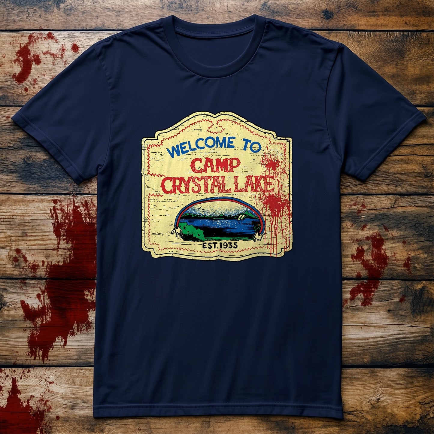 Welcome to Camp Crystal Lake Sign t-shirt