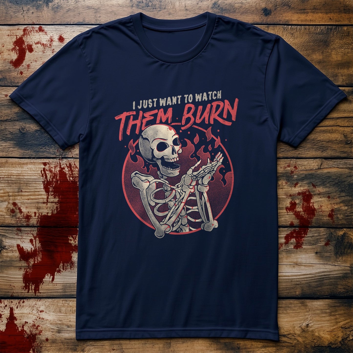 Cool Skull Watch Them Burn T-Shirt