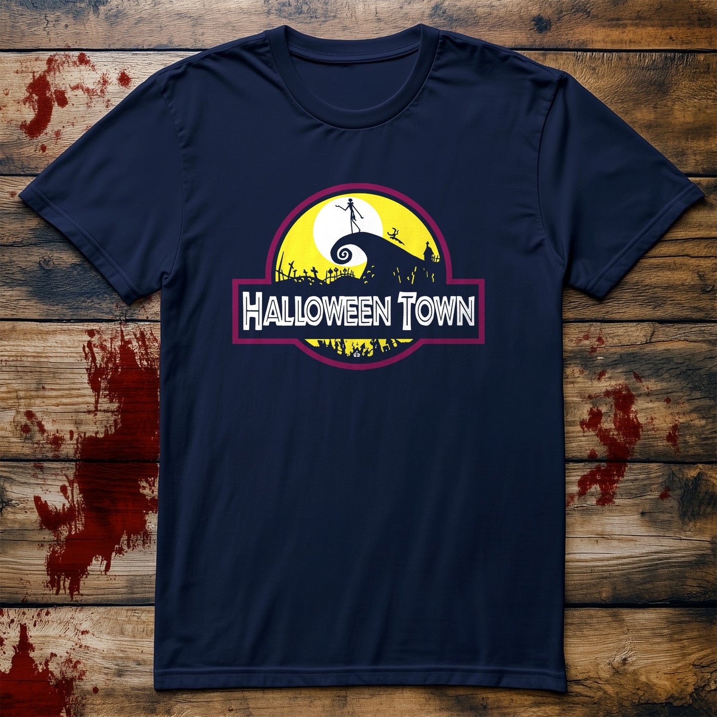Spooky Jurassic Park Skull & Crossbones Tee