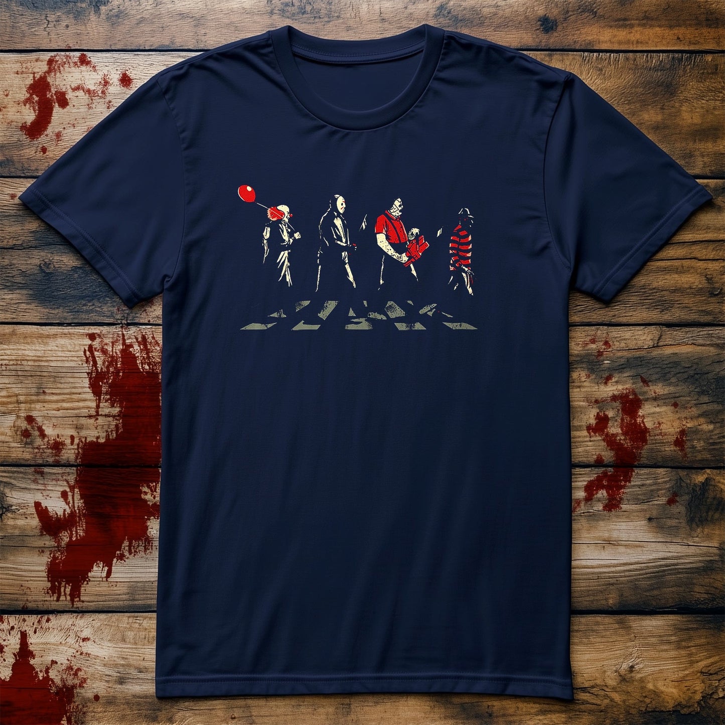 Horror Abbey Road Color T-shirt