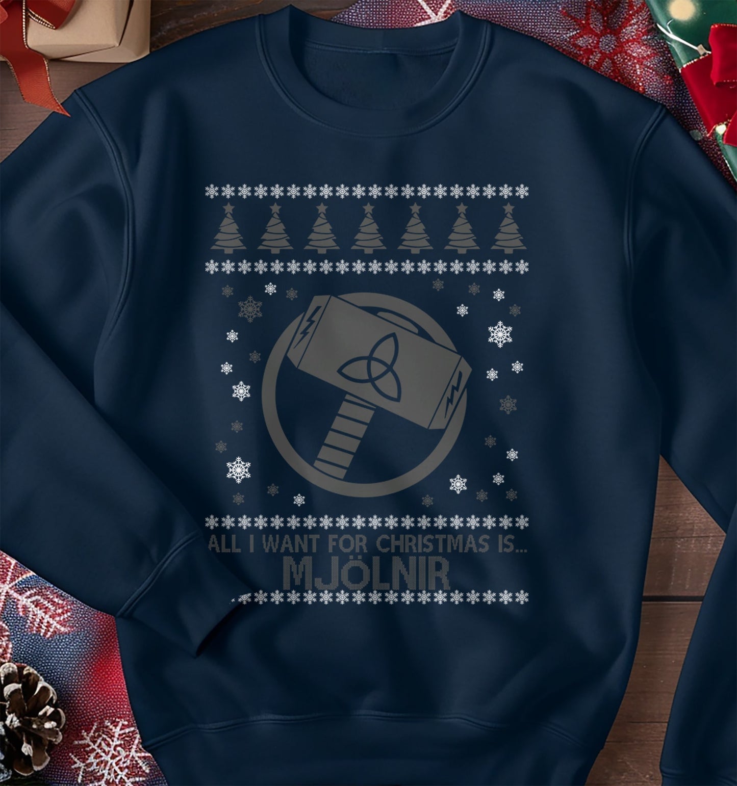 Thor's Mj√∂lnir Hammer Christmas Sweatshirt