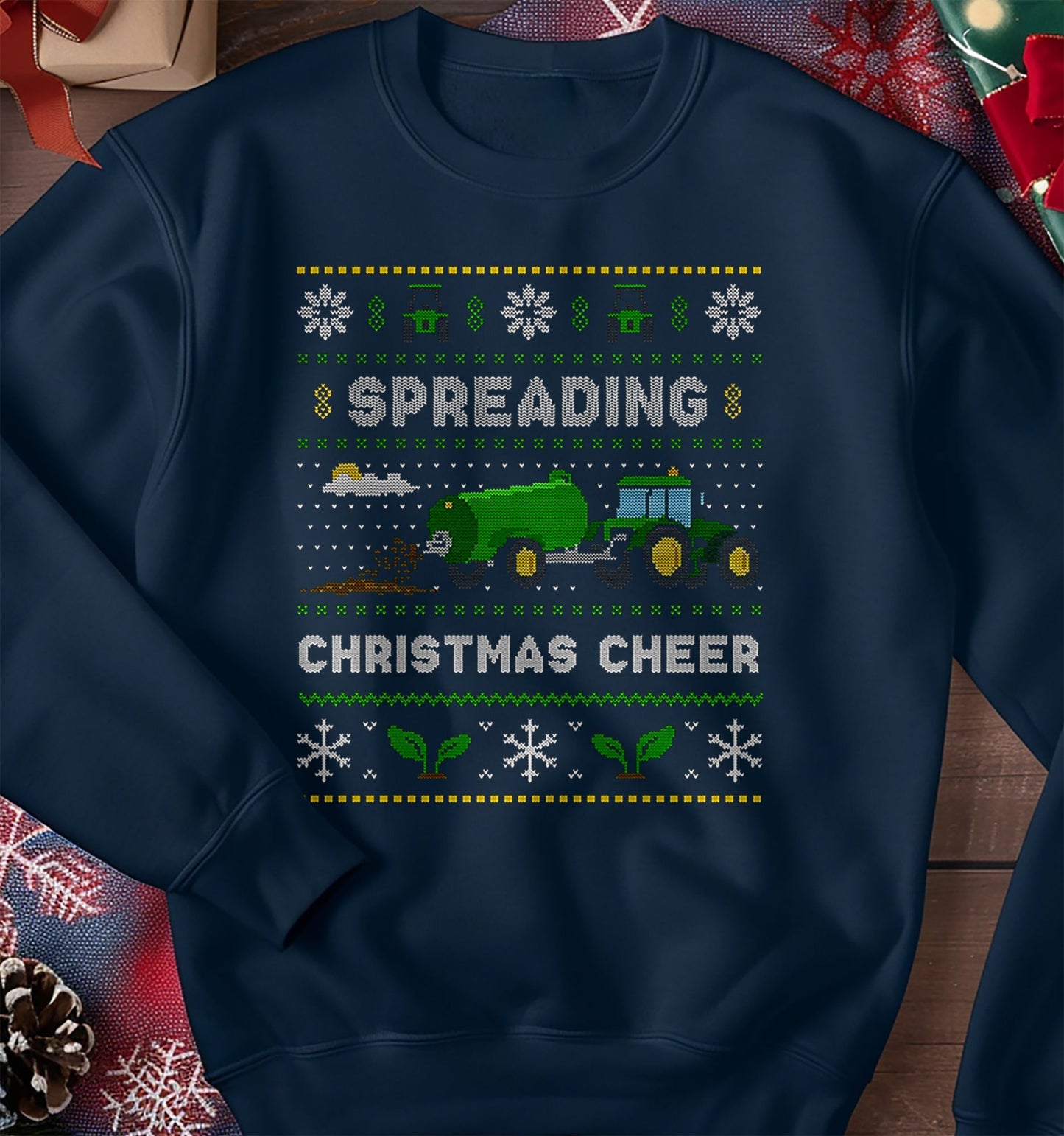 Spreading Christmas Cheer Farmer Sweatshirt