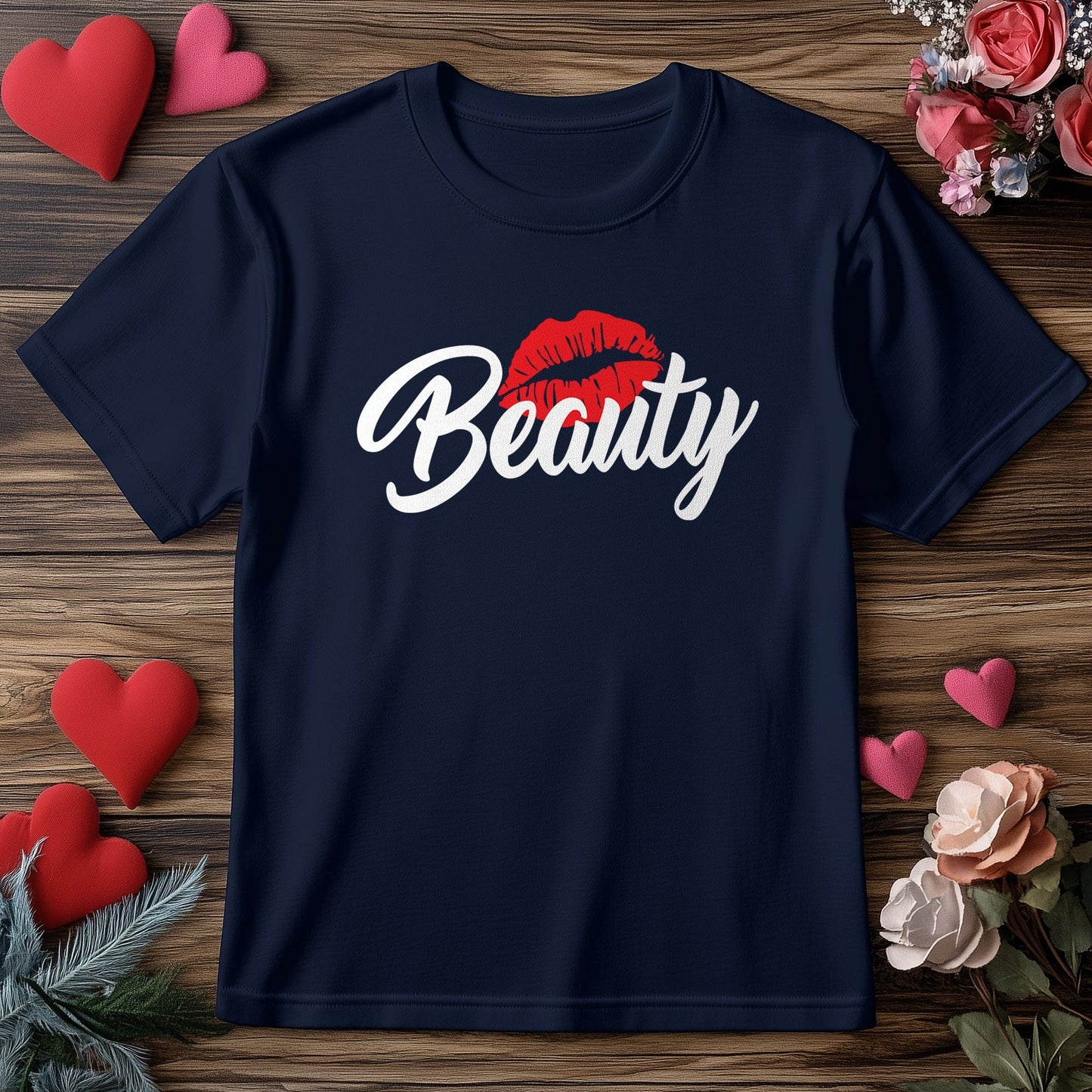 Beauty Valentine Text T-shirt