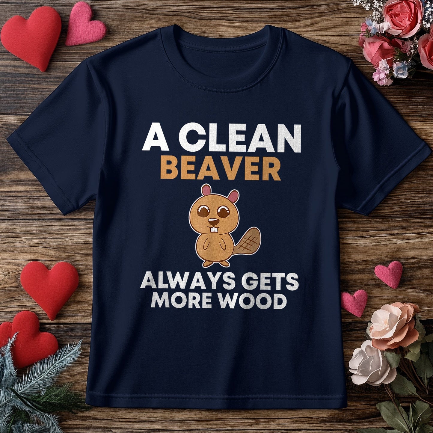Clean Beaver Gets More Wood T-shirt