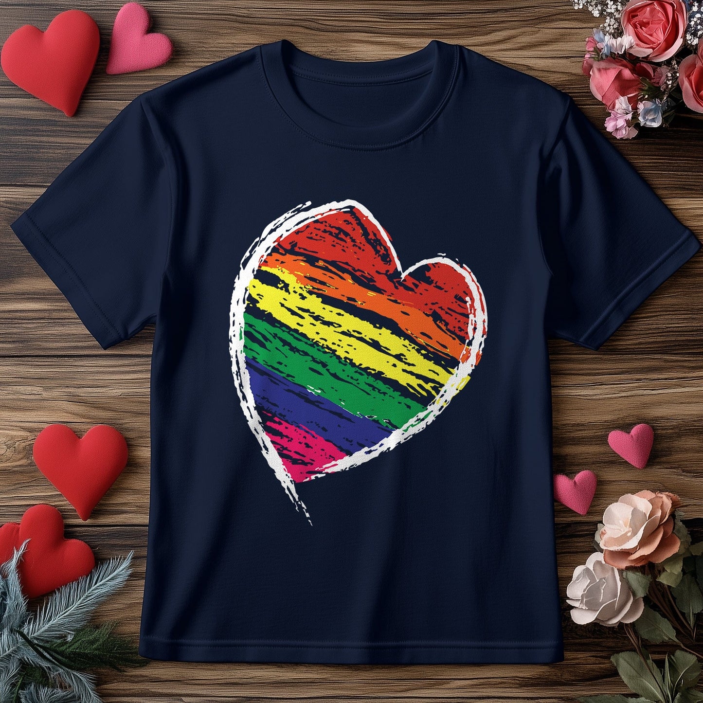 LGBTQ Sketched Heart T-Shirt