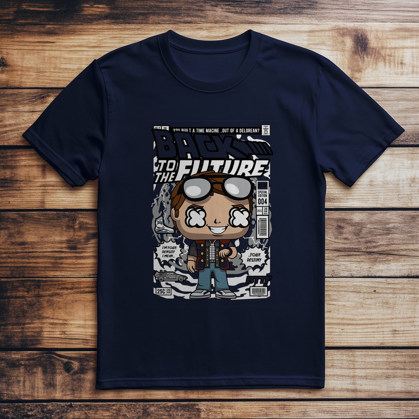 Marty BTTF Comic Cover T-shirt