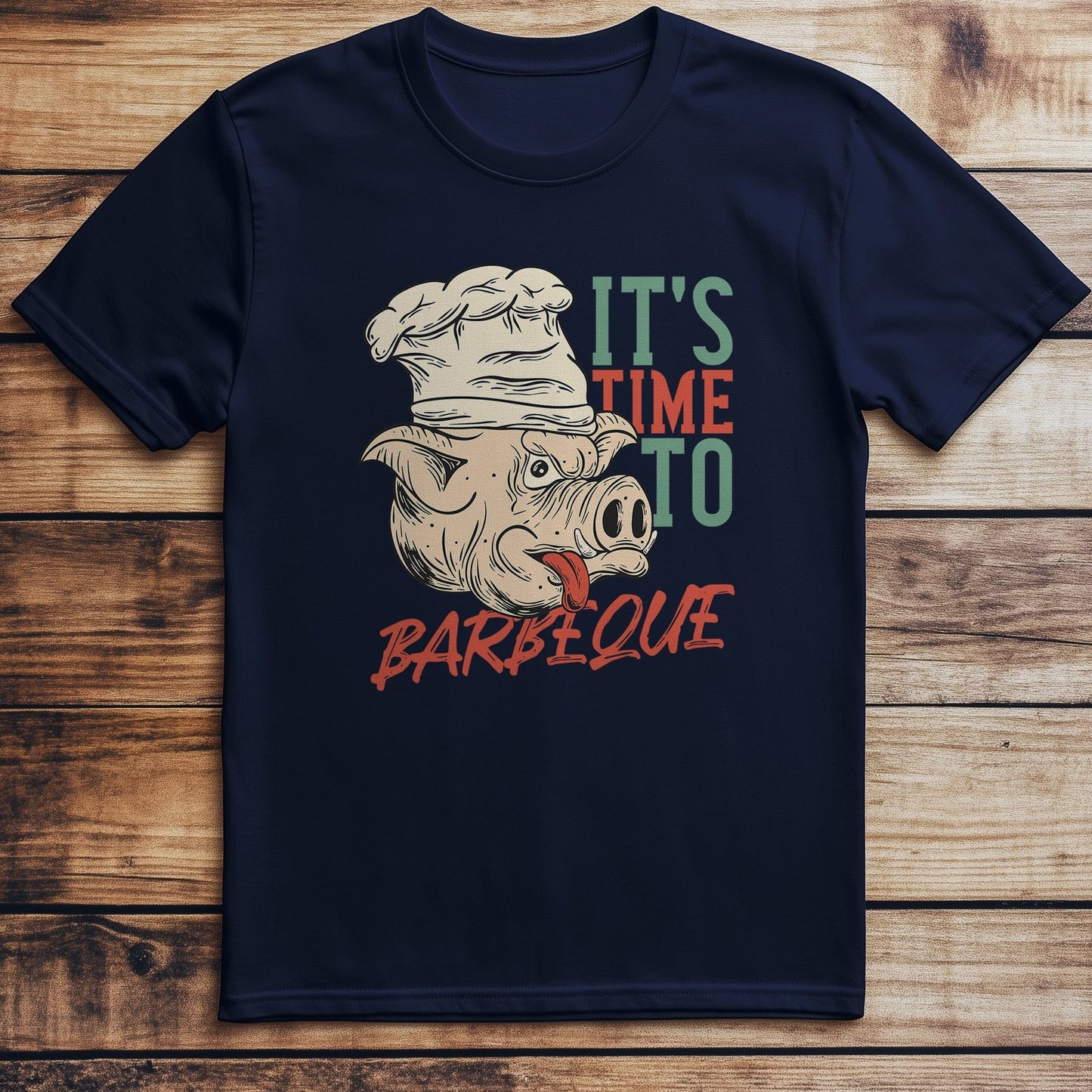 Pig 9 BBQ t-shirt - It's Time to Grill