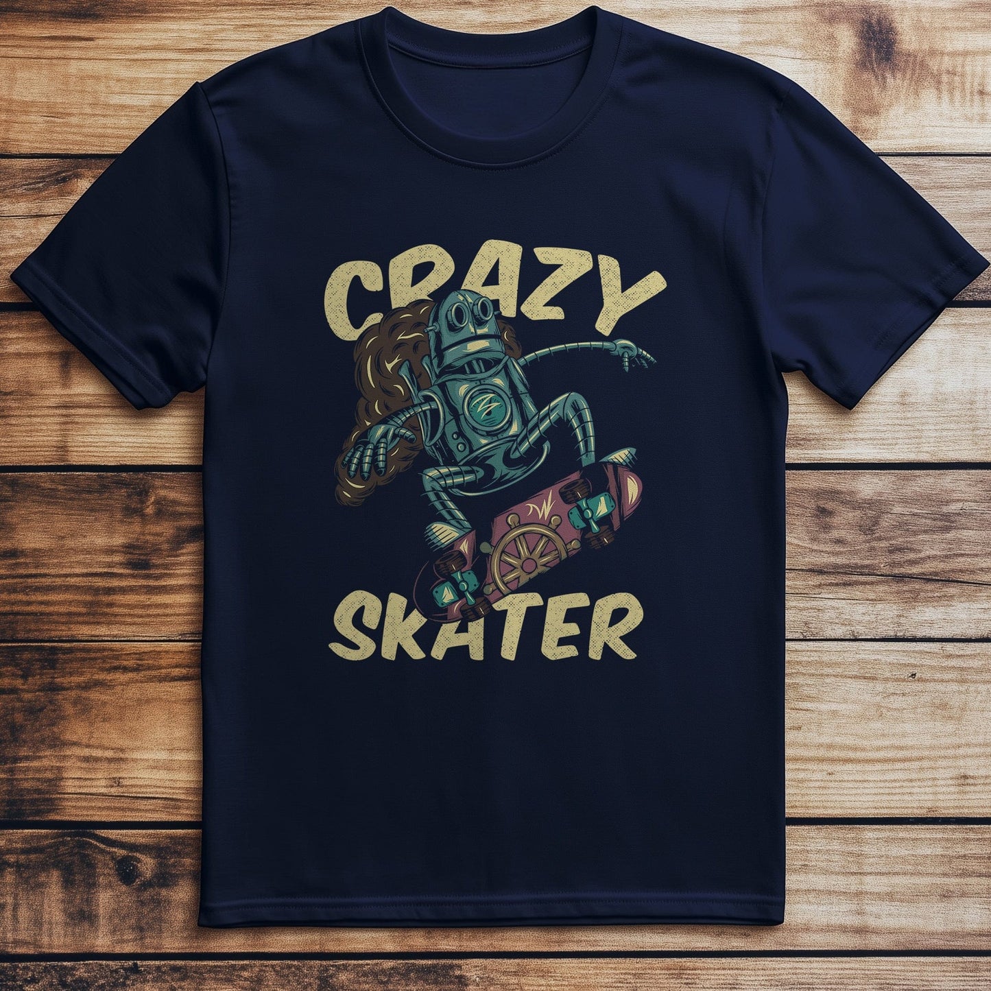 Robot 3 T-Shirt Skateboarding Bots