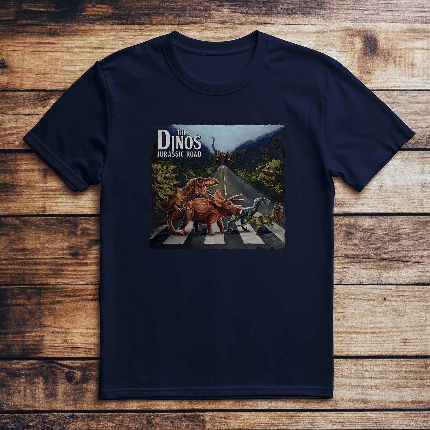 Jurassic Dinosaur Road t-shirt - Funny
