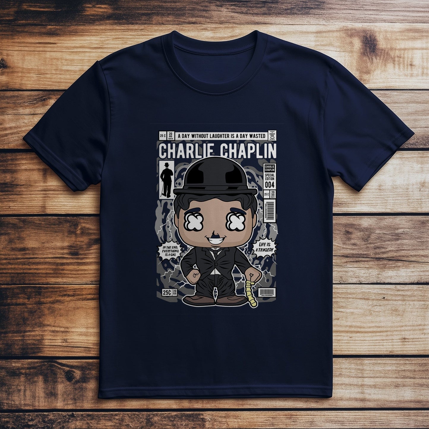 Charlie Chaplin Laugh Out Loud T-Shirt