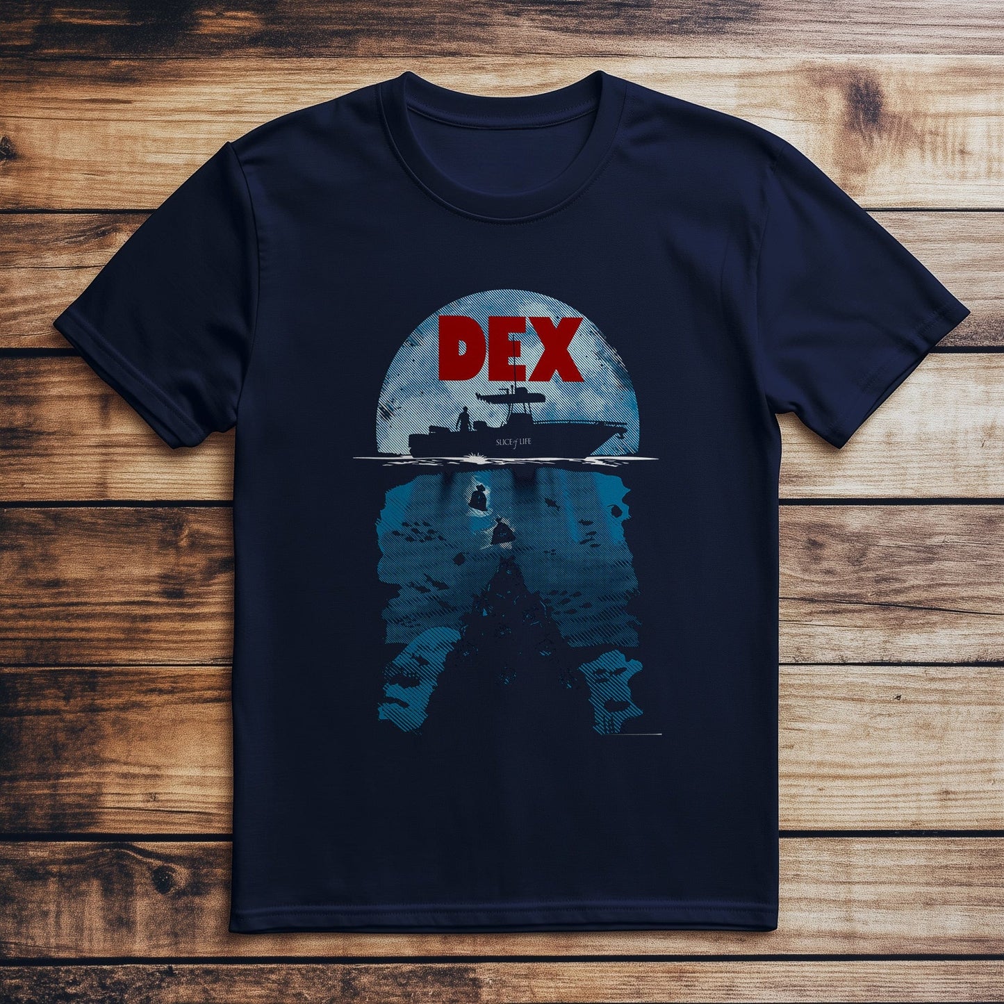 Dex Xlice Of Life Funny T-Shirt - Sail