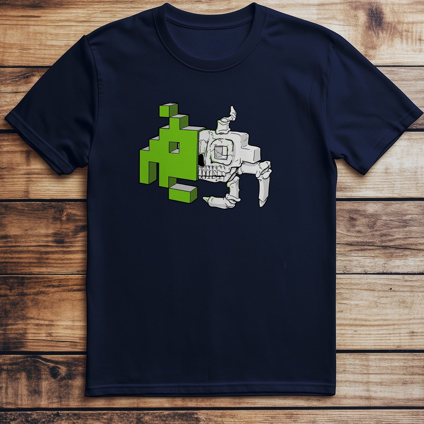 Space Invader Skull T-Shirt - Galactic