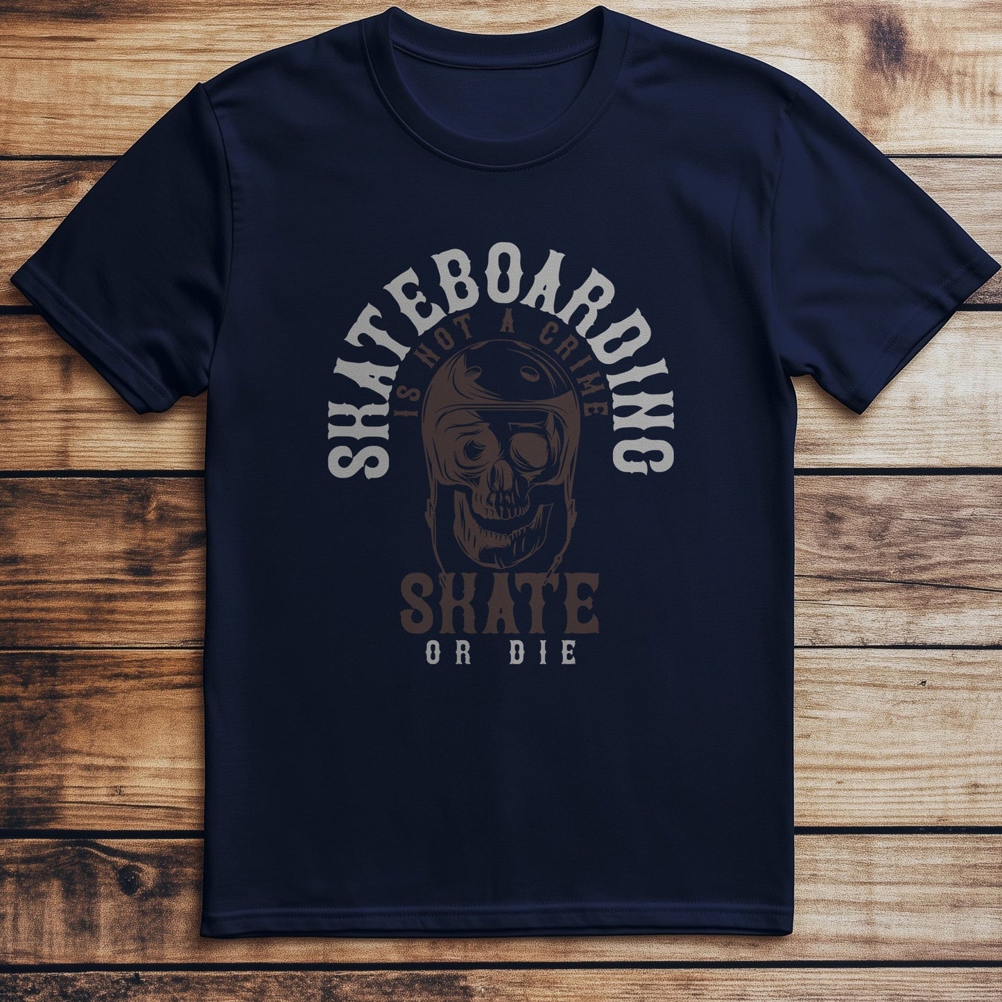 Skull & Skateboard Mashup T-shirt