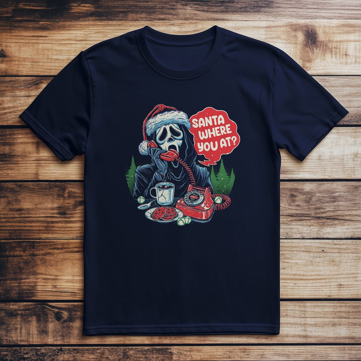 Santa Where You At Ghost T-shirt