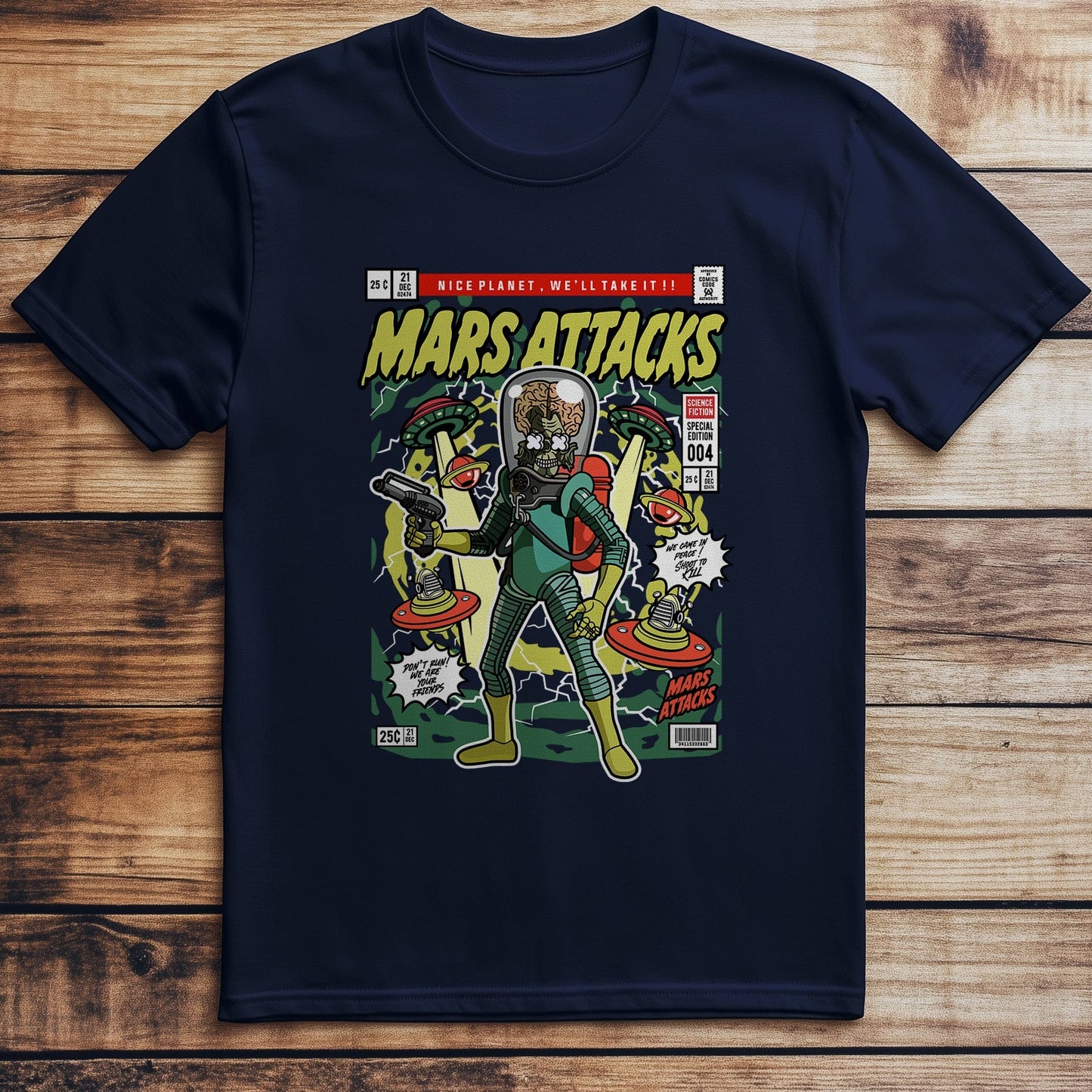 Mars Attack Comic T-shirt