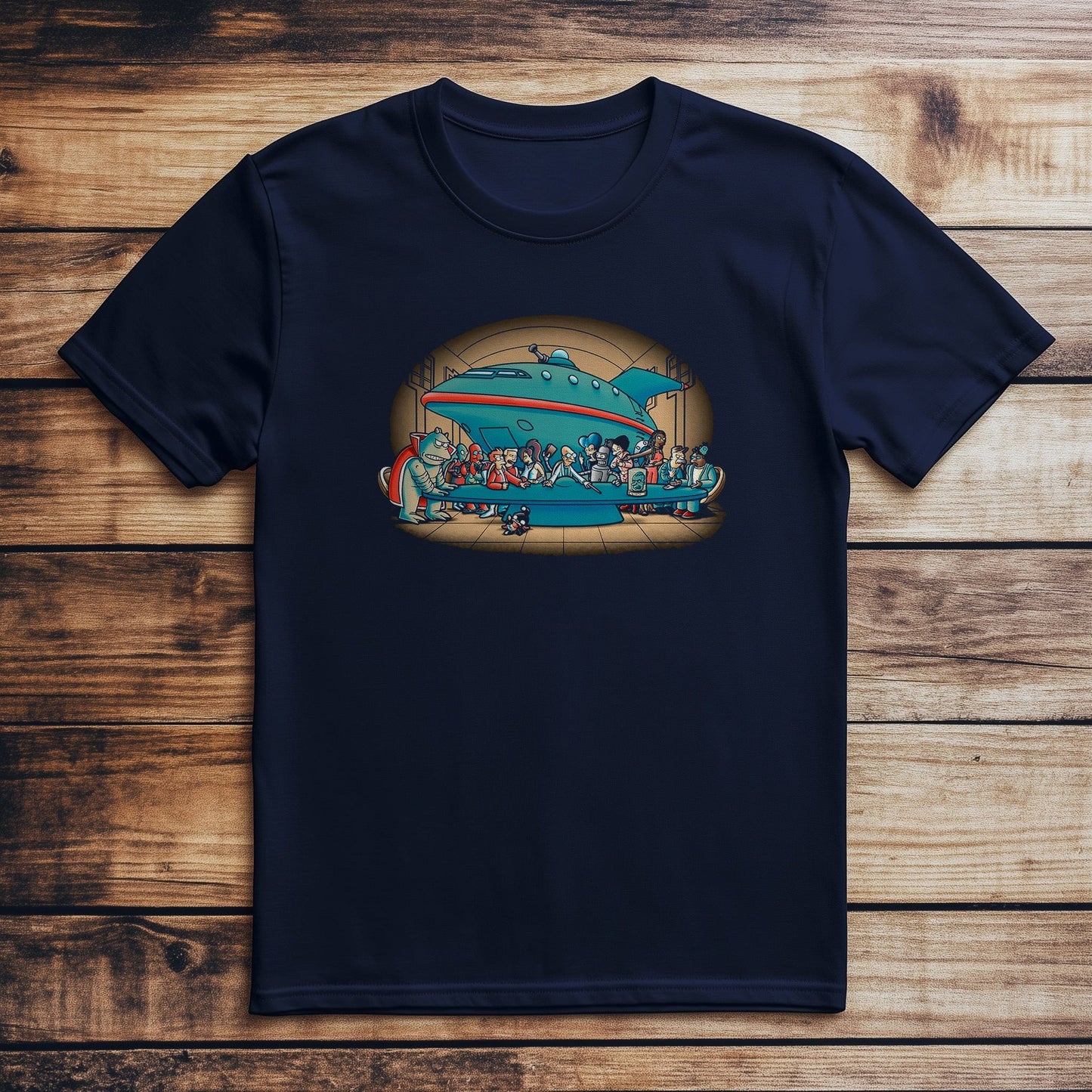 Futurama Crew & Ship T-shirt