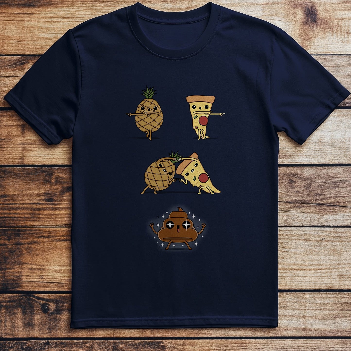 Pizza Pineapple Poo T-Shirt