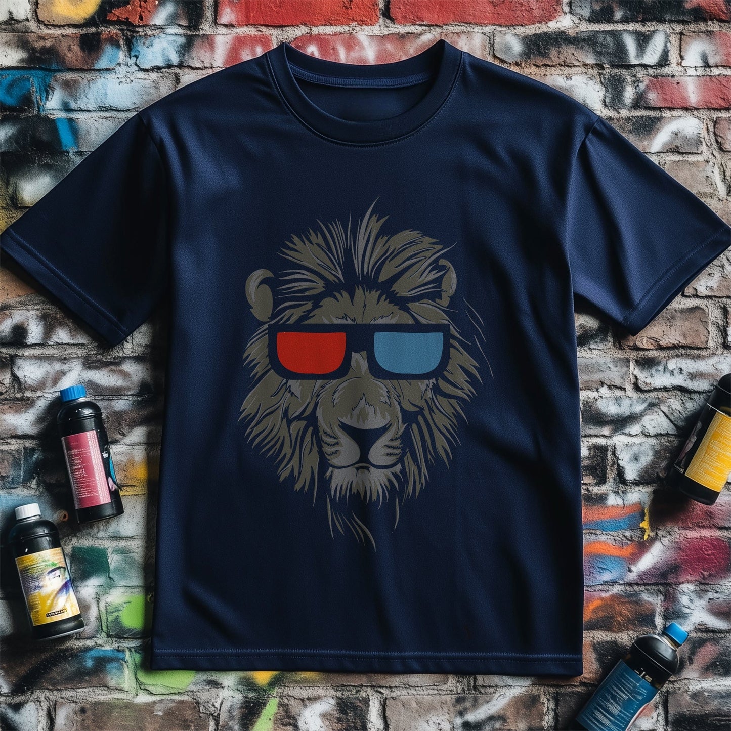 3D Lion Head T-Shirt - Roaring Fun!
