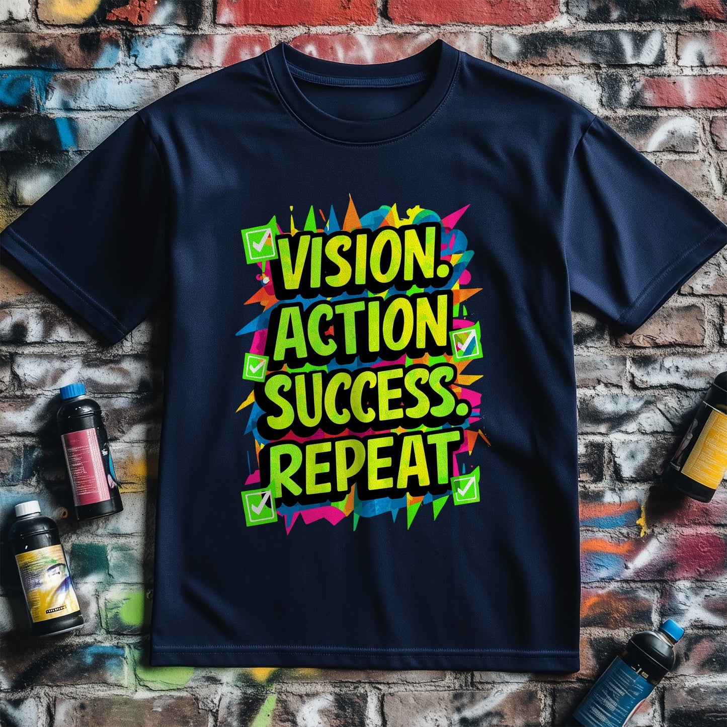 Motivation 40 Vision, Action, Success, Repeat T-shirt