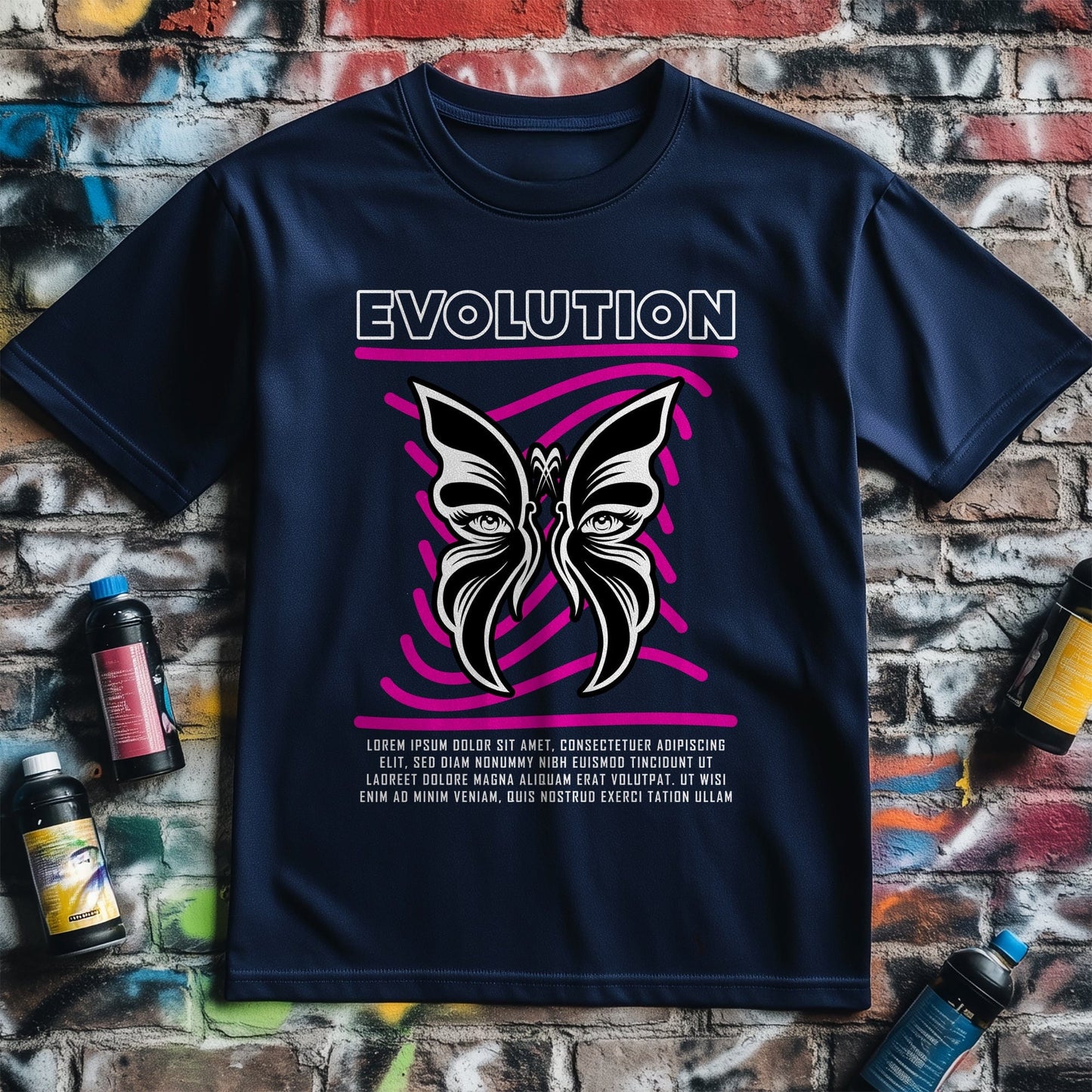 Butterfly Mask T-Shirt - Fly High