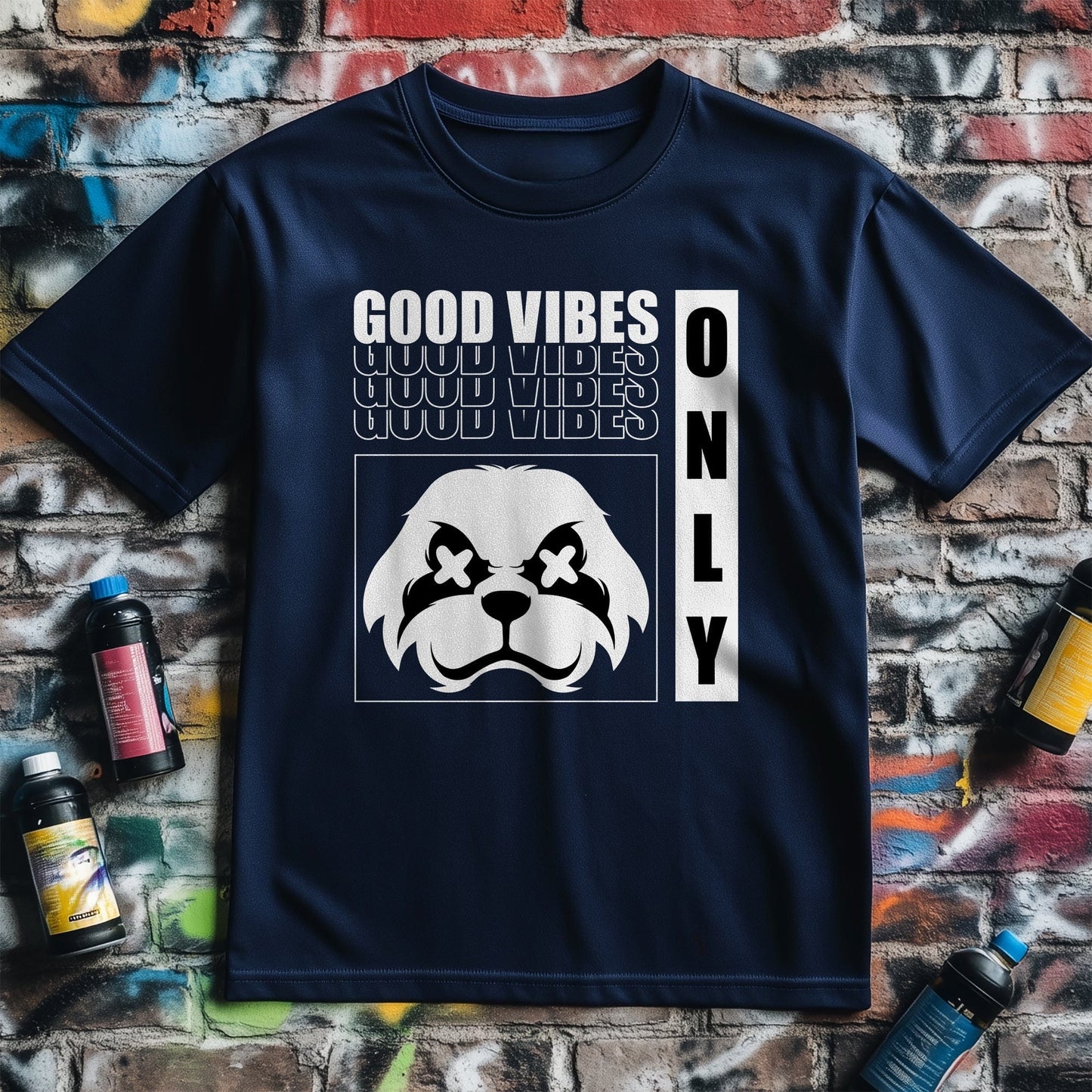 Good Vibes Panda T-Shirt - Spread