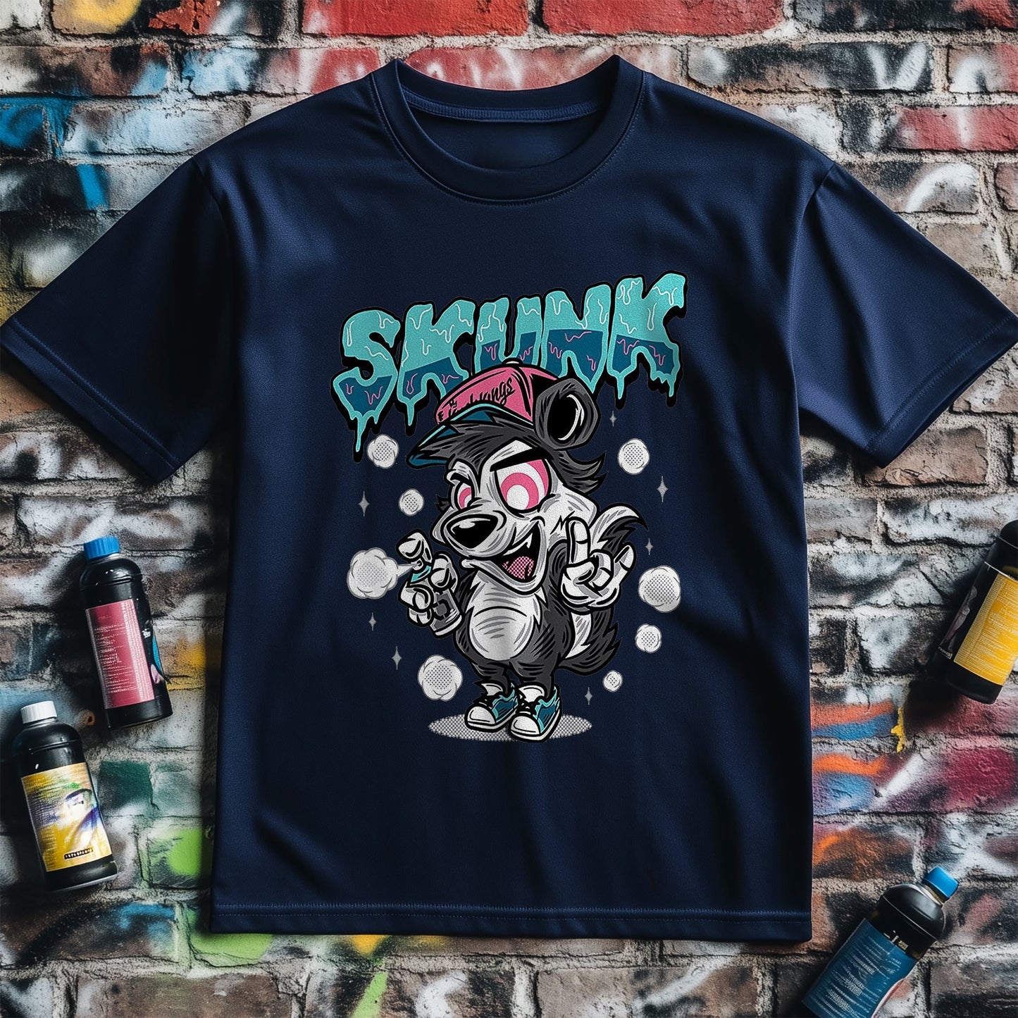 Skunk Graffiti T-Shirt - Funky &