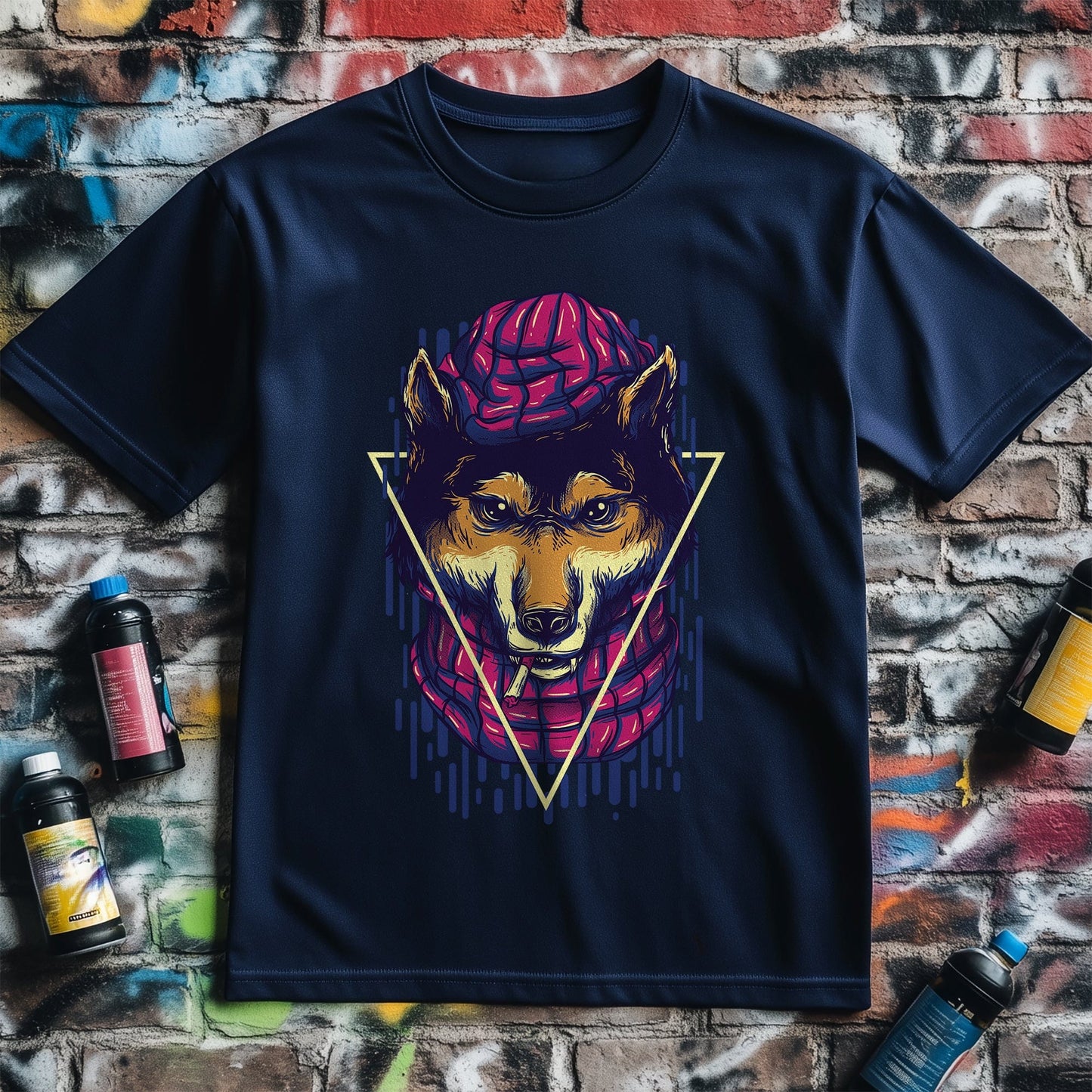 Dog Head Smoking T-Shirt - Howl at