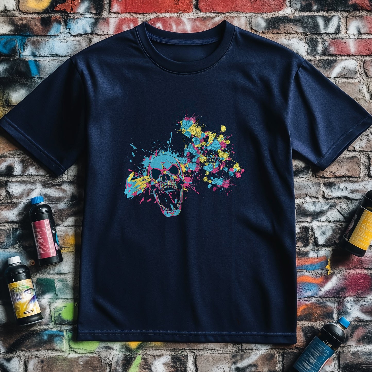 Skull Paint Bullet T-Shirt - Unleash