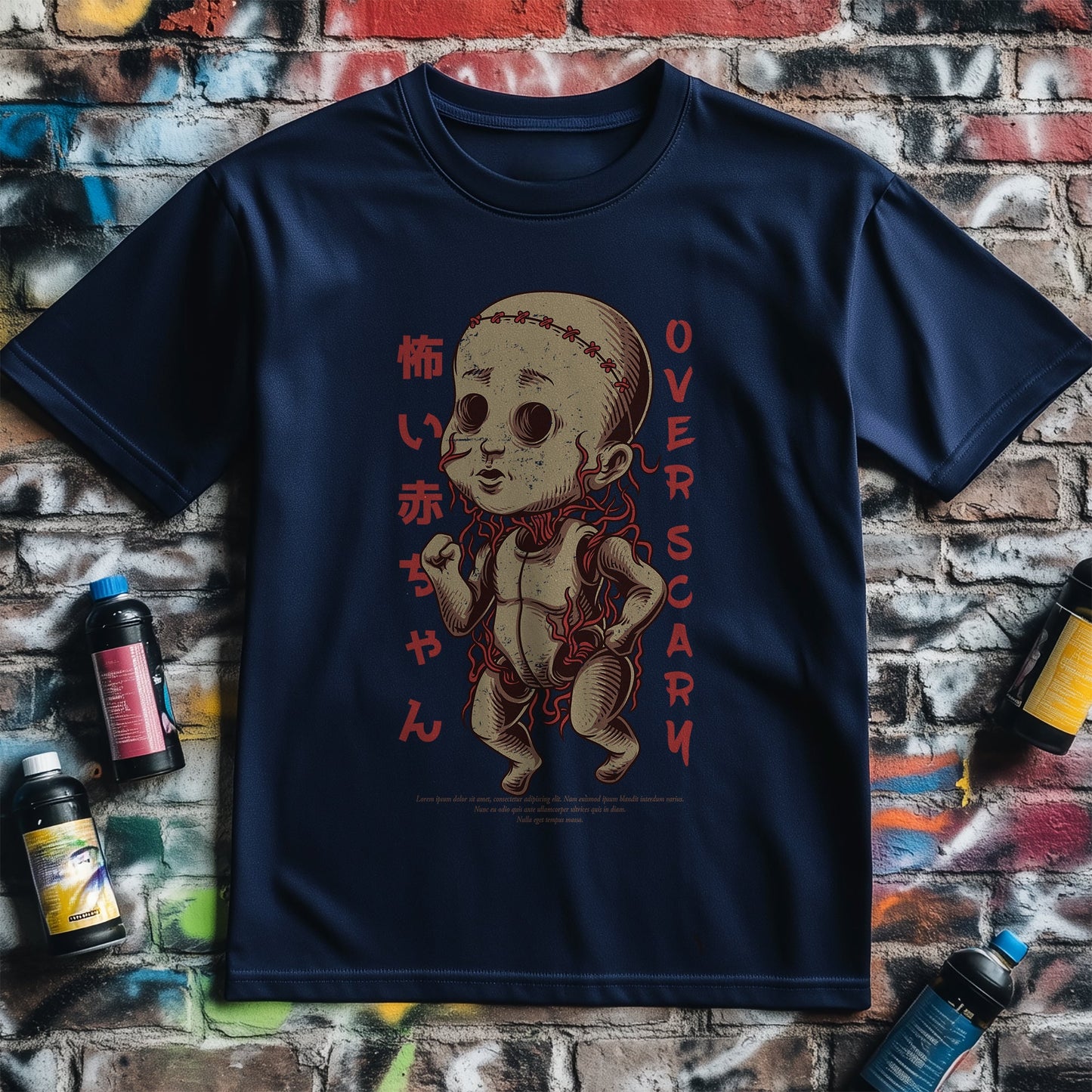 Over Scary Doll T-Shirt - Because