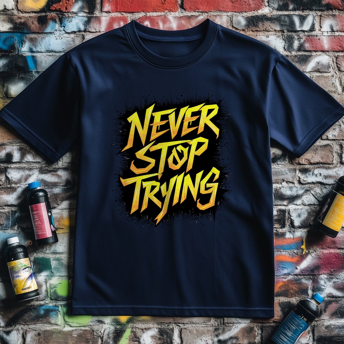 Motivation 21 T-shirt Never stop trying