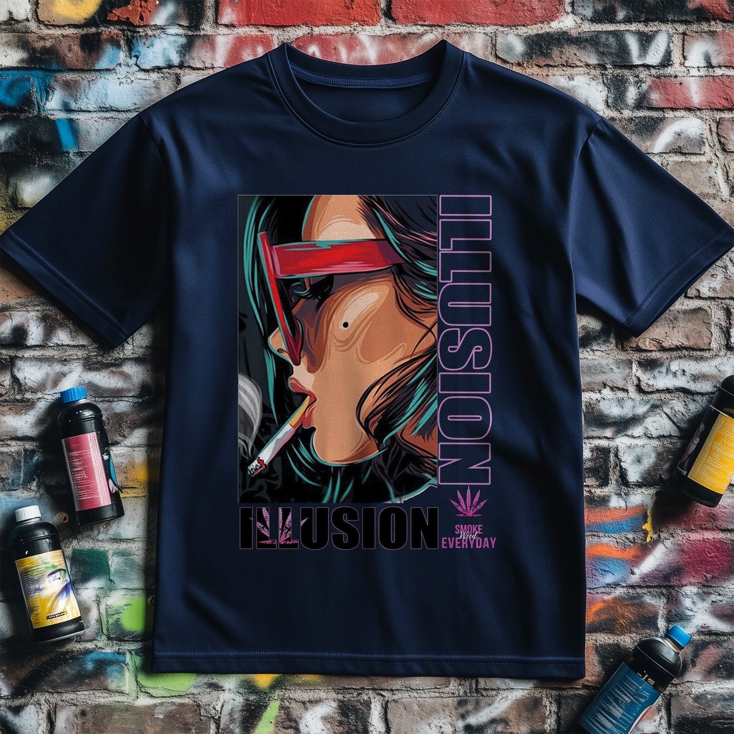 Cannabis Illusion T-Shirt - Puff,