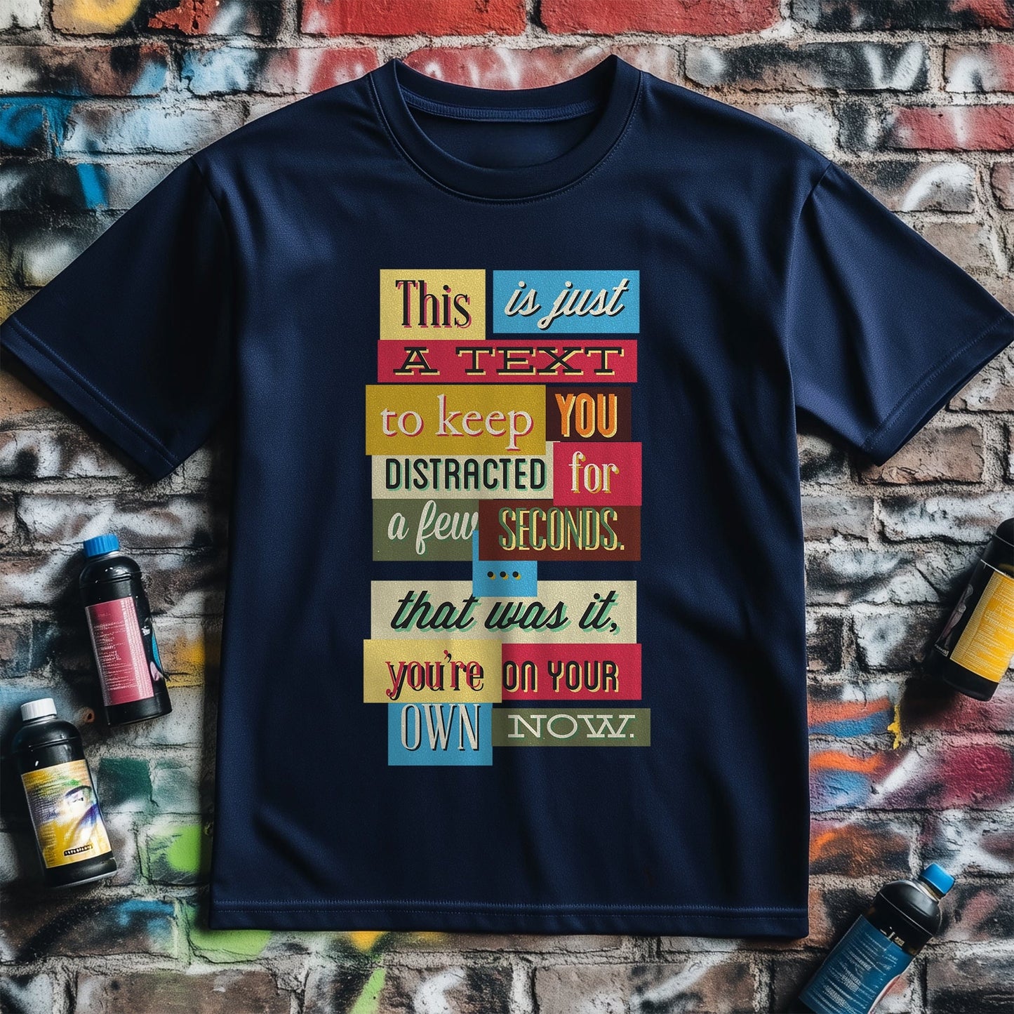 Distarcted Text T-shirt