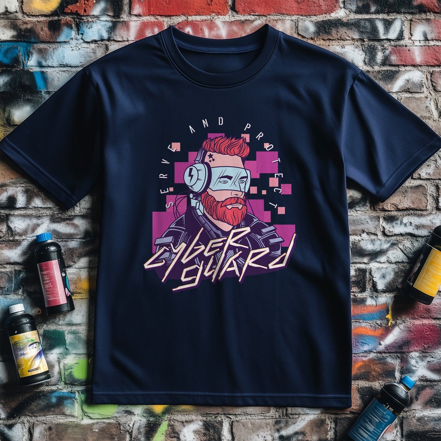 Cyberpunk_10 T-shirt - Bearded and
