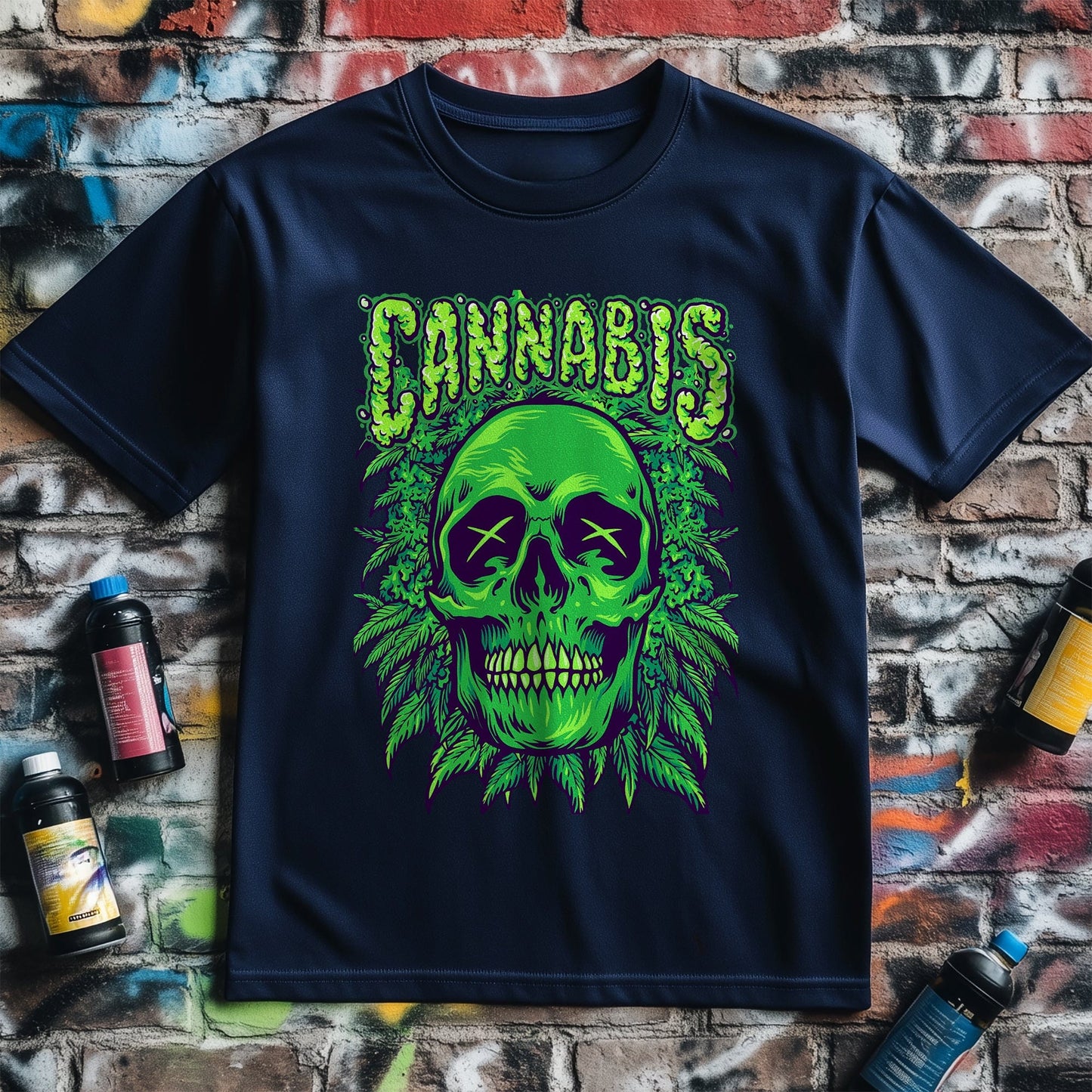 Cannabis Skull T-Shirt - High-ly