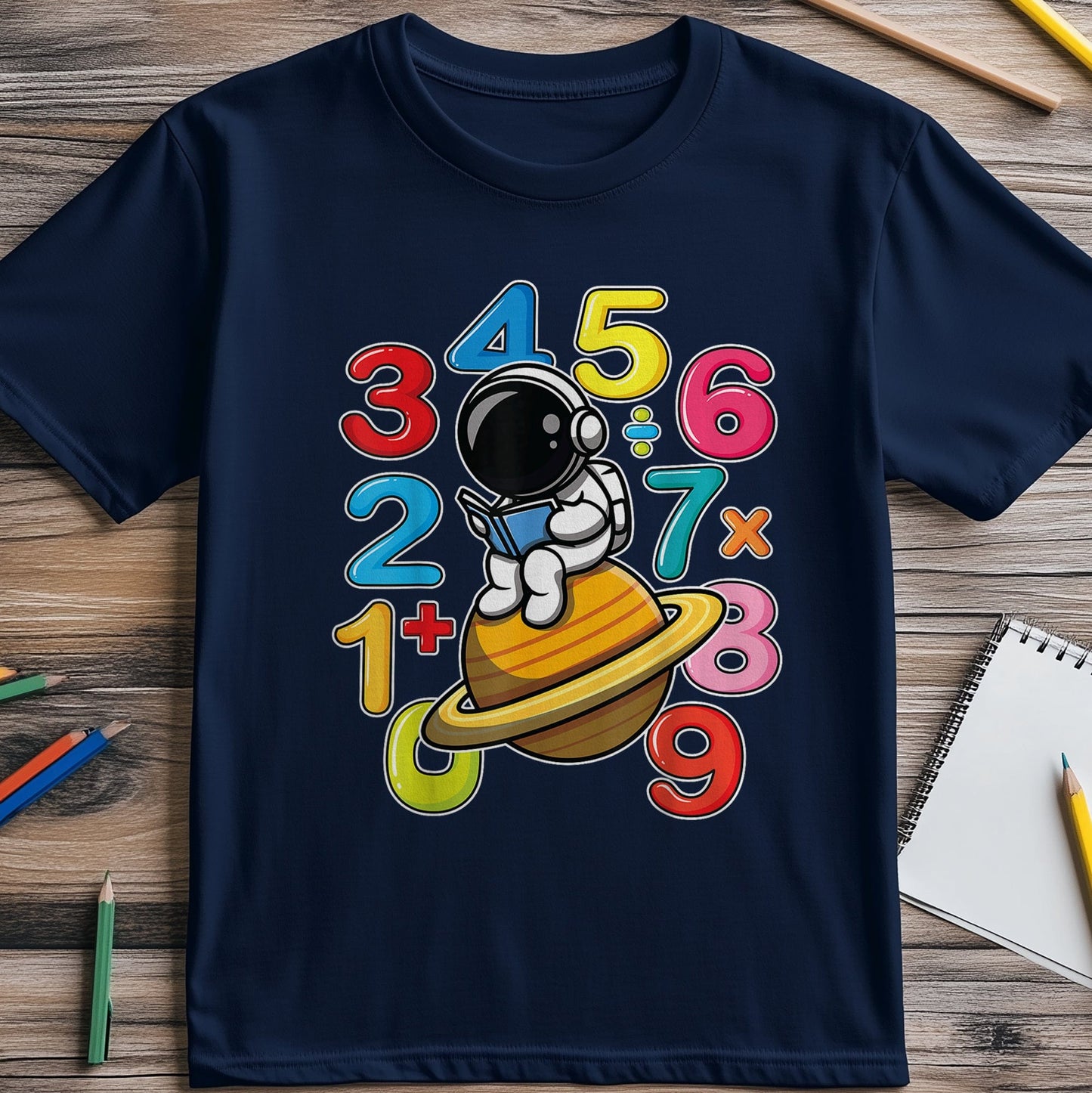 Space Ship Numbers Math Day  Kids Tee