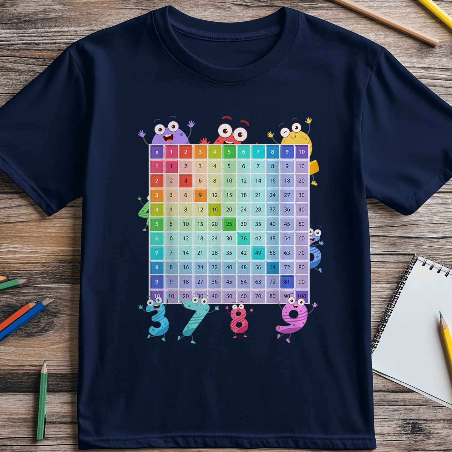 Number Table Math Day Kids Tee