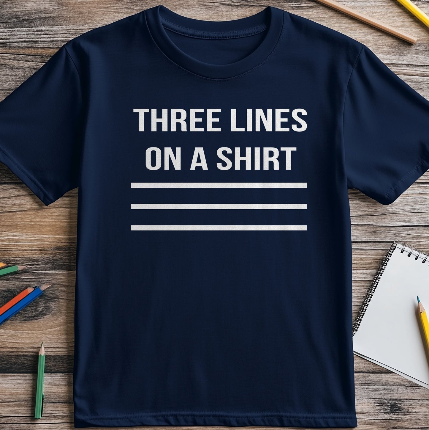 Three Lines T-Shirt ‚Äì Minimalistic Yet
