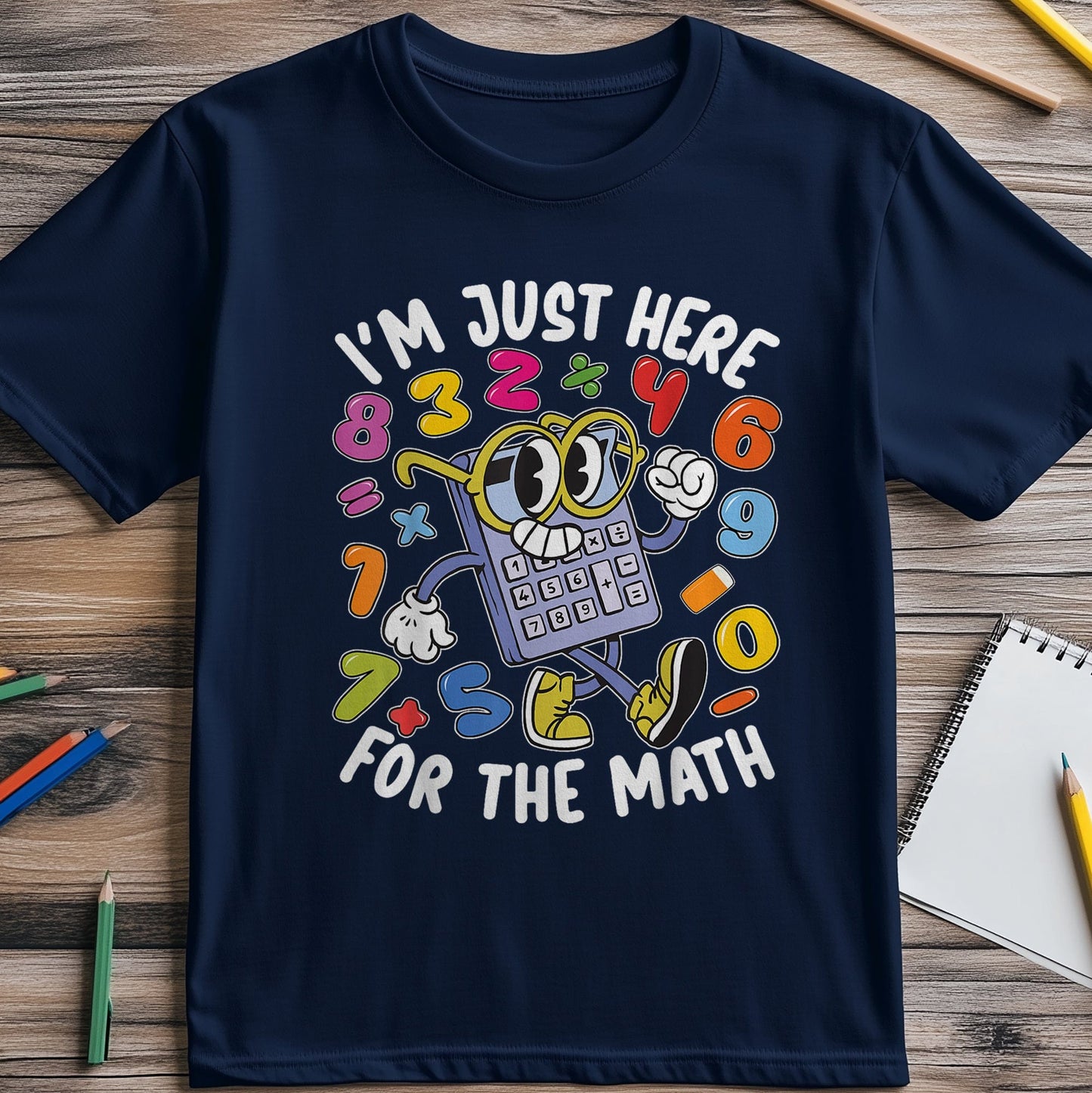Retro Math Day Numbers  Kids Tee